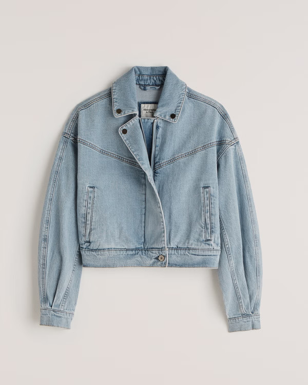 Drapey Denim Jacket | Abercrombie & Fitch (US)
