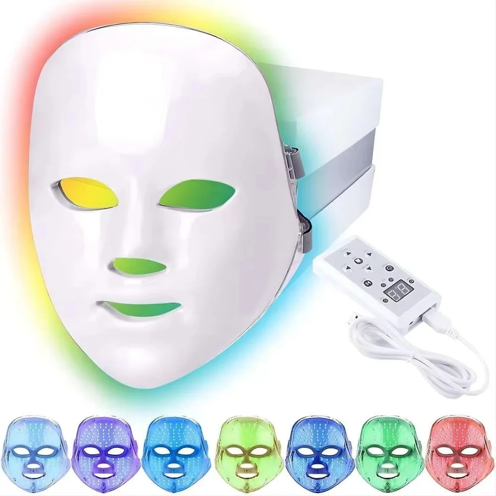 Red Light Therapy Mask for Face,Kepeak 7 Colors LED Face Mask Light Therapy, Led Face Mask Light ... | Walmart (US)