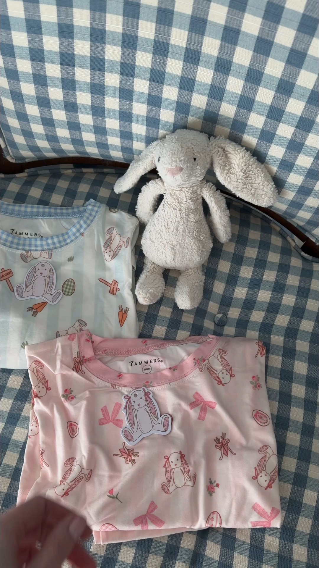 In my jammers Easter pajamas! We like to size up in these! 