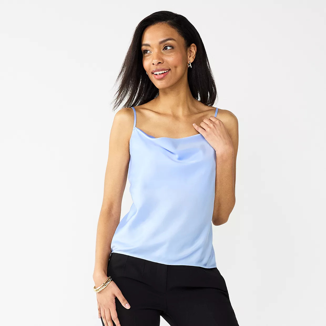 Women's Nine West Cowlneck Satin Cami | Kohl's