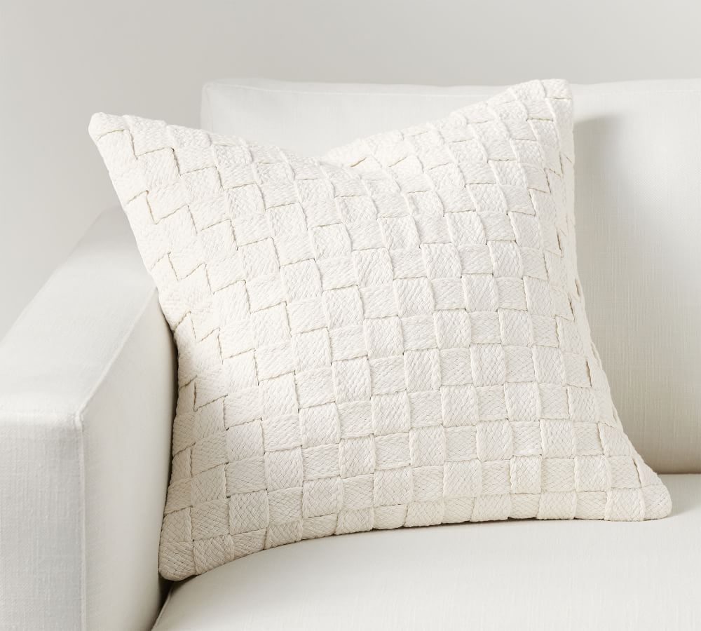 Basketweave Pillow Cover | Pottery Barn (US)