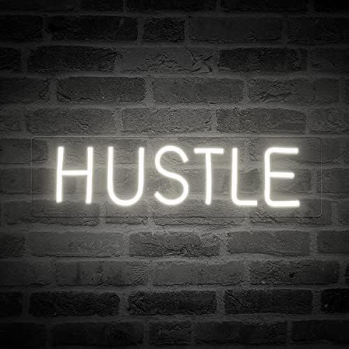 Hustle Neon Sign for Wall Decor Large LED Neon Lights Party Decorations for Bedroom 19.7x5" Night Li | Amazon (US)