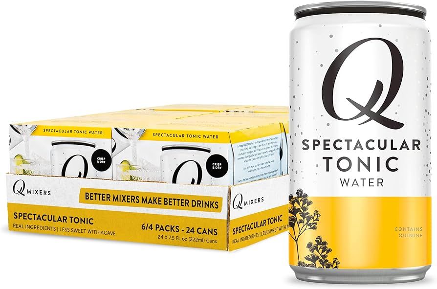 Q Mixers Tonic Water, Premium Cocktail Mixer Made with Real Ingredients, Only 45 Calories per Can... | Amazon (US)