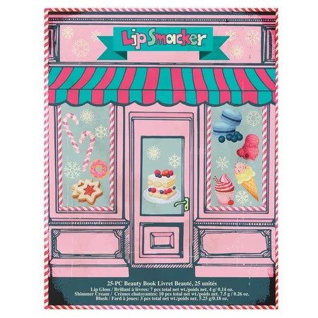Lip Smacker Holiday 25 Piece Beauty Book Including 10 Shimmer Creams 7 Lip Glosses 3 Blushes 3 Applicators and 2 Hair Clips. | Walmart (US)