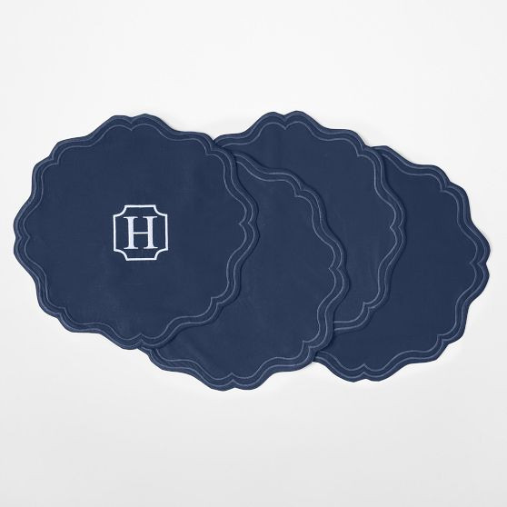 Embroidered Round Placemats, Set of 4 | Mark and Graham