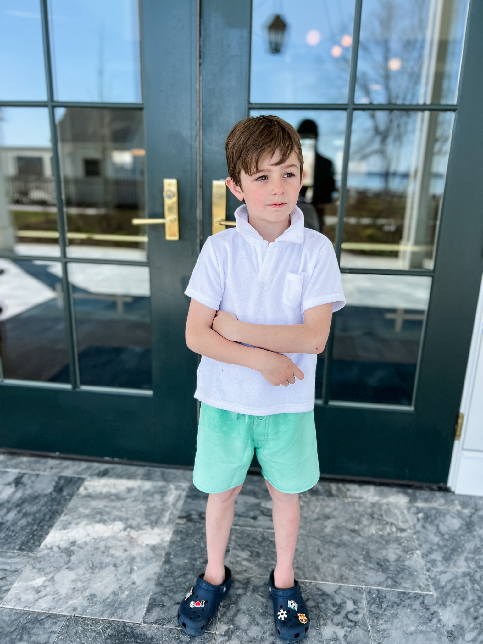 Terry shirt + swim trunks… can’t wait for summer 💚💙 

#LTKSeasonal #LTKkids #LTKswim