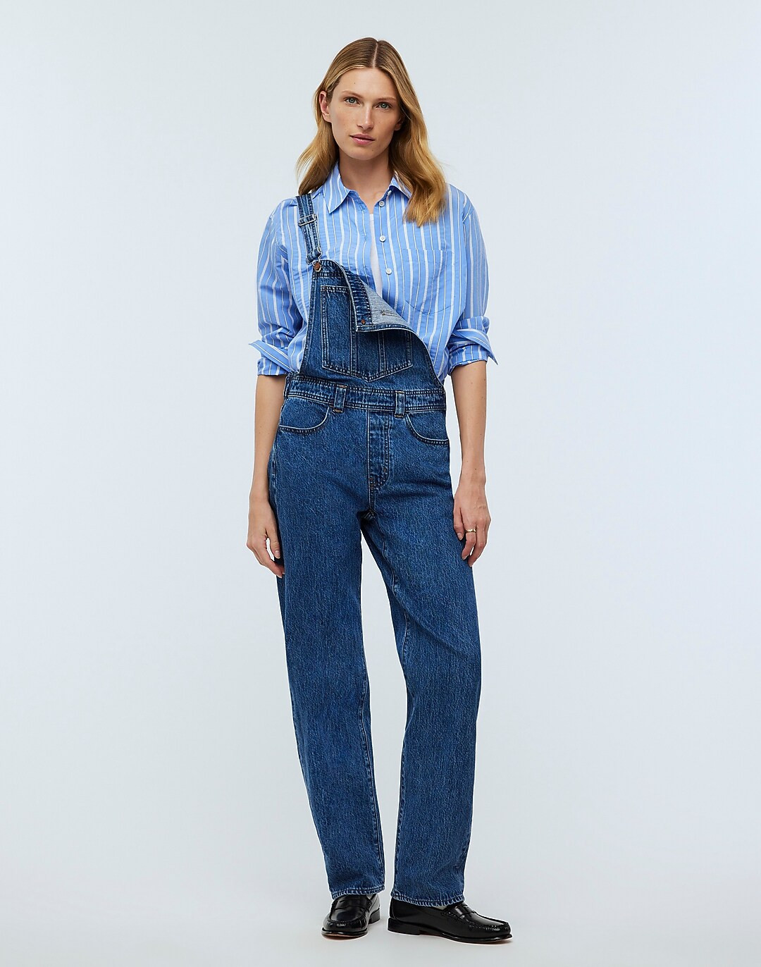 Low-Slung Straight Overalls in Clifdon Wash | Madewell