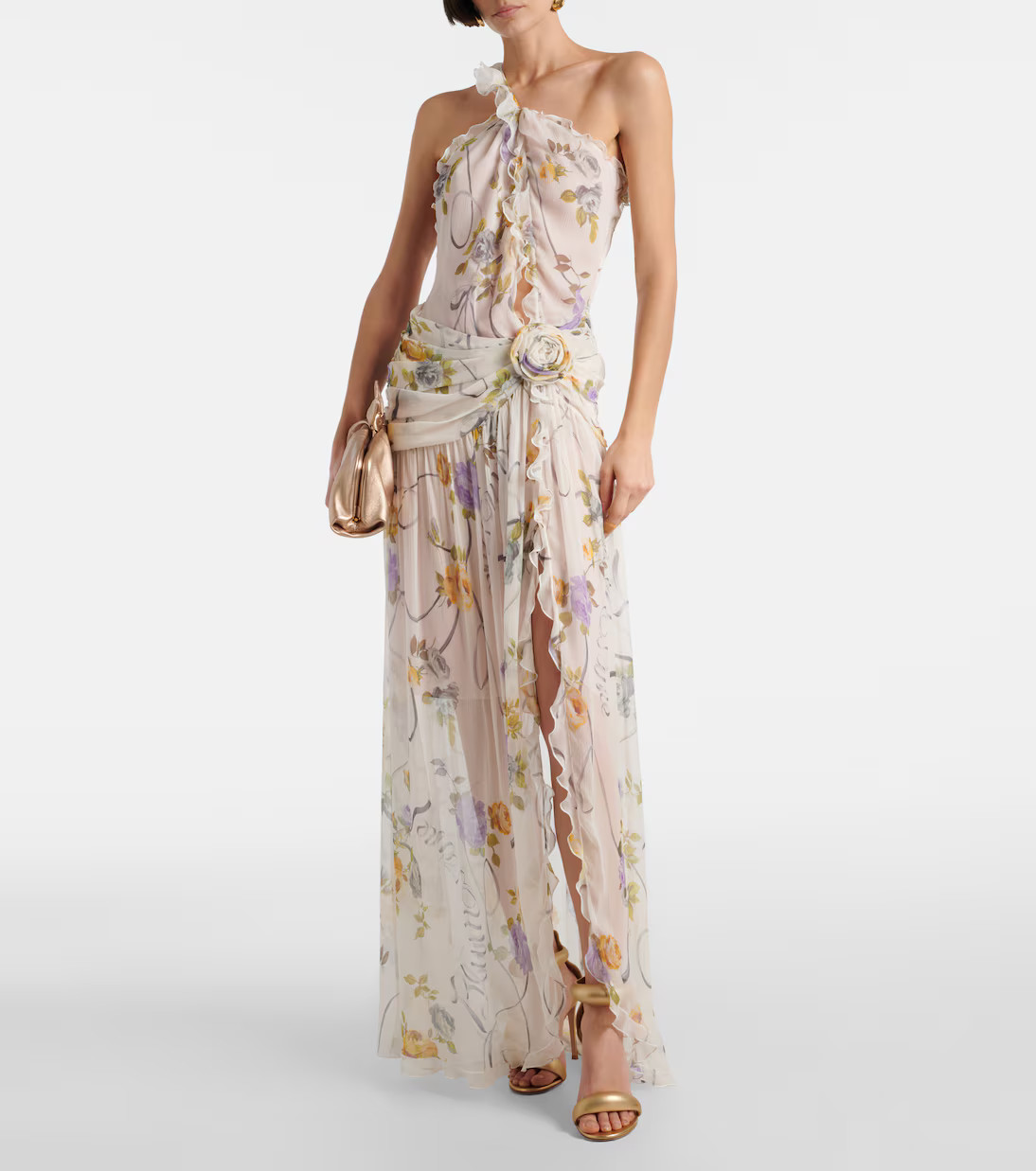 Floral silk creponne maxi dress | Mytheresa (US/CA)