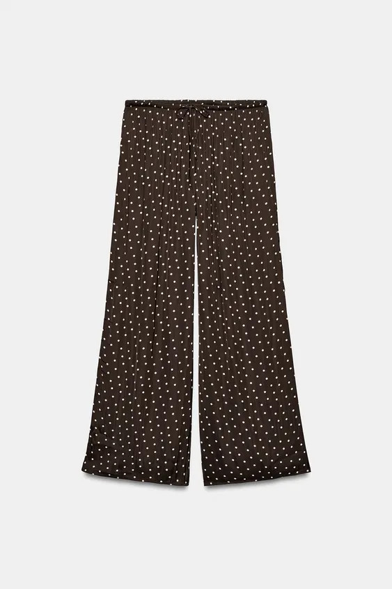POLKA DOT PALAZZO TROUSERS | Zara UK
