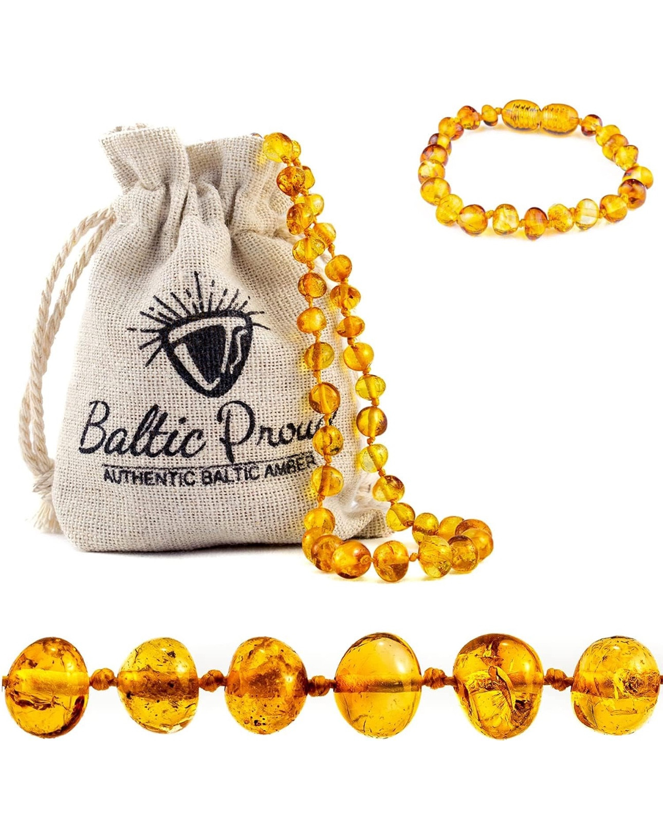 Baltic Amber Necklace and Bracelet Gift Set (Unisex Honey 12.5 Inches/5.5 Inches) - Certified Premium Quality Raw Baltic Sea Amber 


#LTKBaby #LTKKids #LTKFindsUnder50