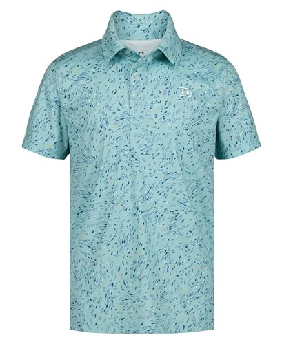 Under Armour Boys' Short Sleeve Fishing Polo, UPF 50+ Sun Protection, Outdoor Collection, Enamel Blue, YL | Amazon (US)