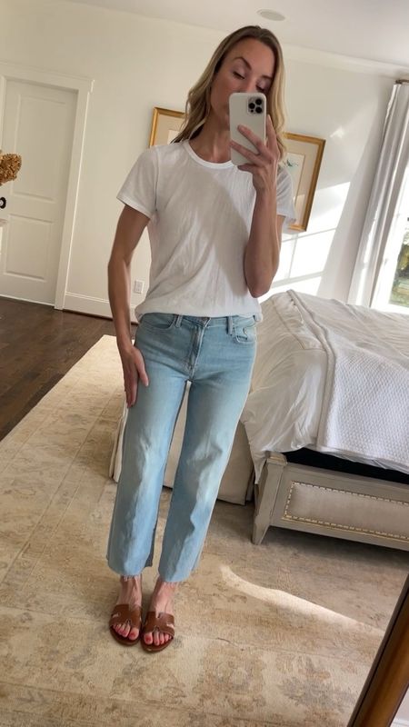Summer denim guide👖These are the absolute perfect casual summer jeans. Lightweight with a soft feel and gentle stretch. The wash and wide straight leg (leg opening is 17.75"—they're not sloppy or baggy, just perfectly relaxed). I love this pair with a simple t-shirt or tank! I took a 26.

#MOTHERjeans #lightwashjeans #summerjeans #boyfriendjeans #lightjeans #summerdenim

#LTKSeasonal #LTKFind