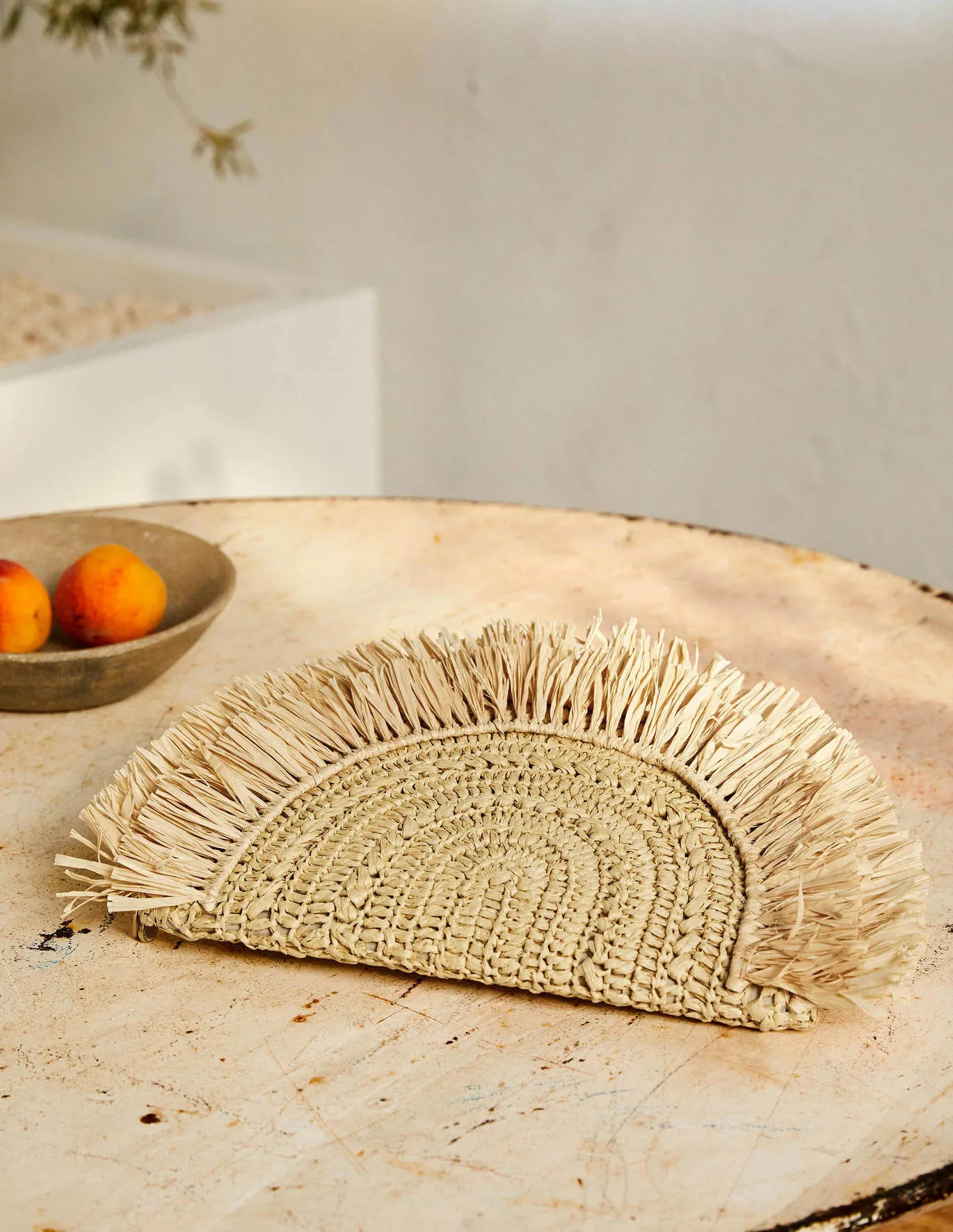 Raffia Half Moon Clutch | Boden (US)