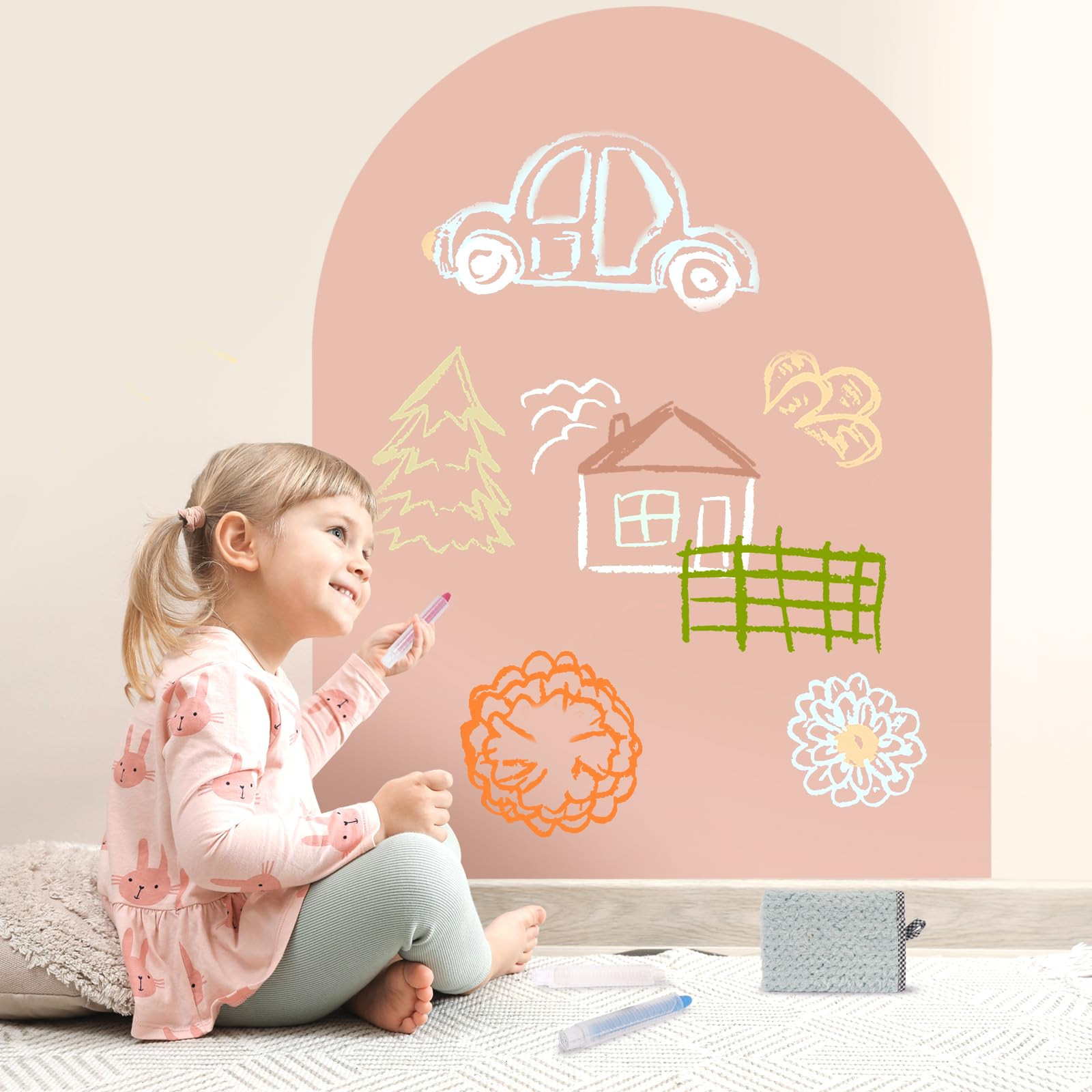 Magnetic Arch Wall Decal for Kids（Camel Pink） | Amazon (US)
