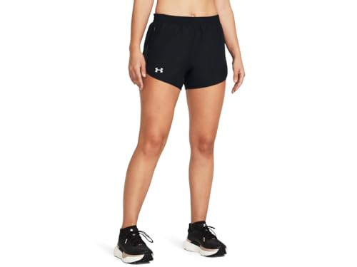 Under Armour Womens Fly by Shorts, (001) Black/Black/Reflective, Small | Amazon (US)