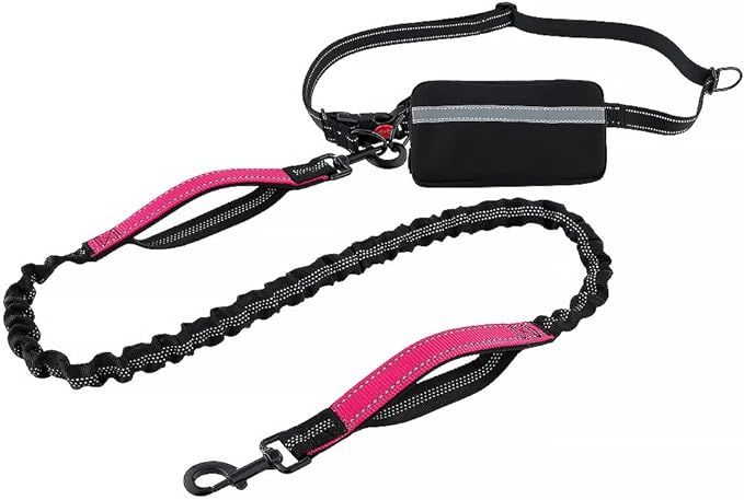 Plutus Pet Hands Free Dog Leash, Soft Padded Dual Handle Retractable Bungee Leash with Reflective... | Amazon (US)