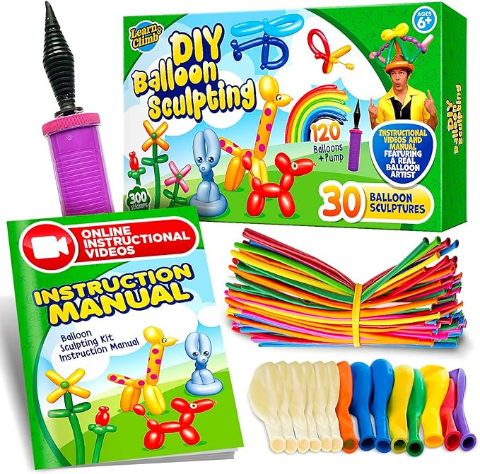 Learn & Climb DIY Balloon Animal Kit for Beginners. Fun Twisting & Modeling Activity for Party. M... | Amazon (US)