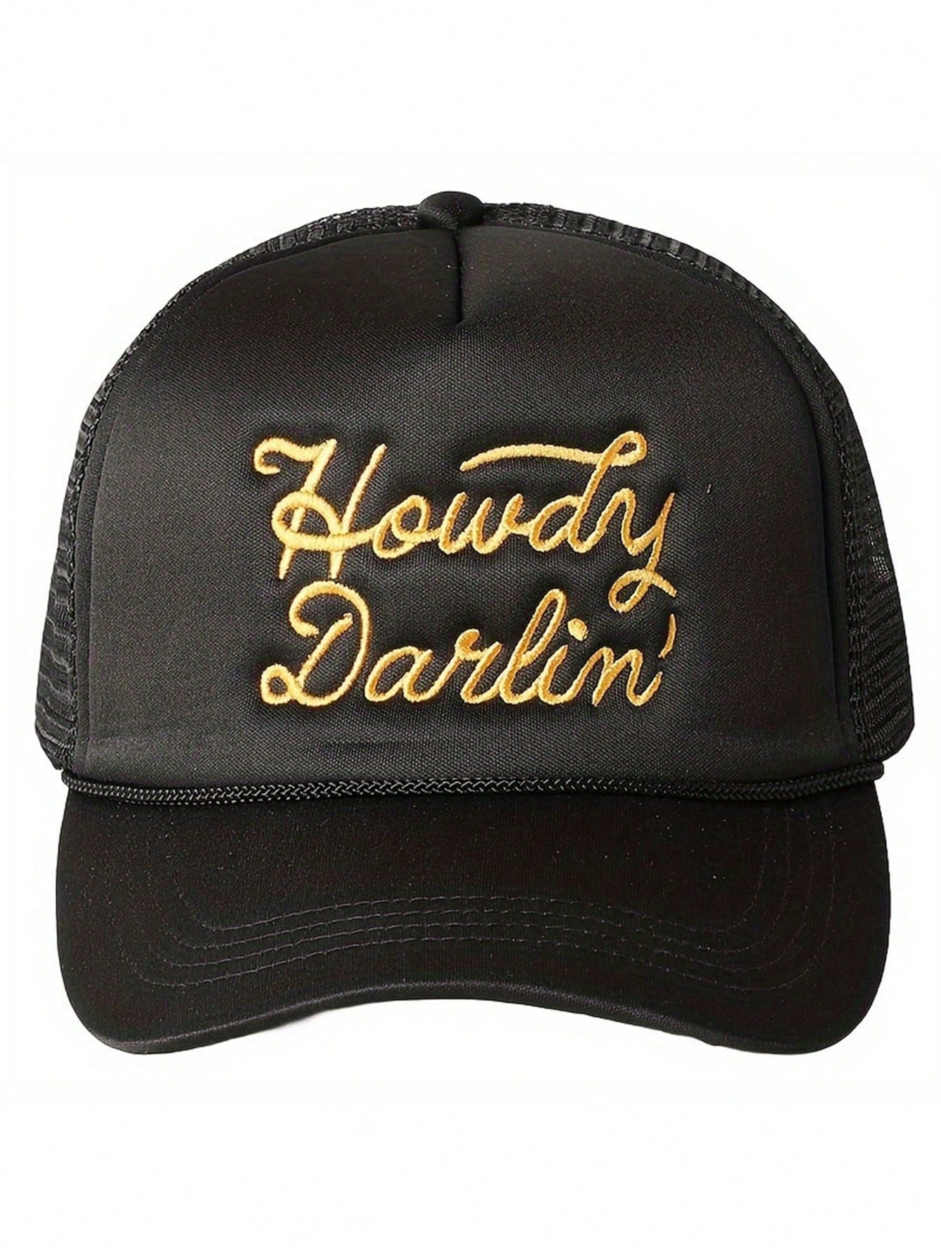Vintage-Inspired Mesh Baseball Cap For Women - Trendy Summer Trucker Hat With Embroidered Design,... | SHEIN