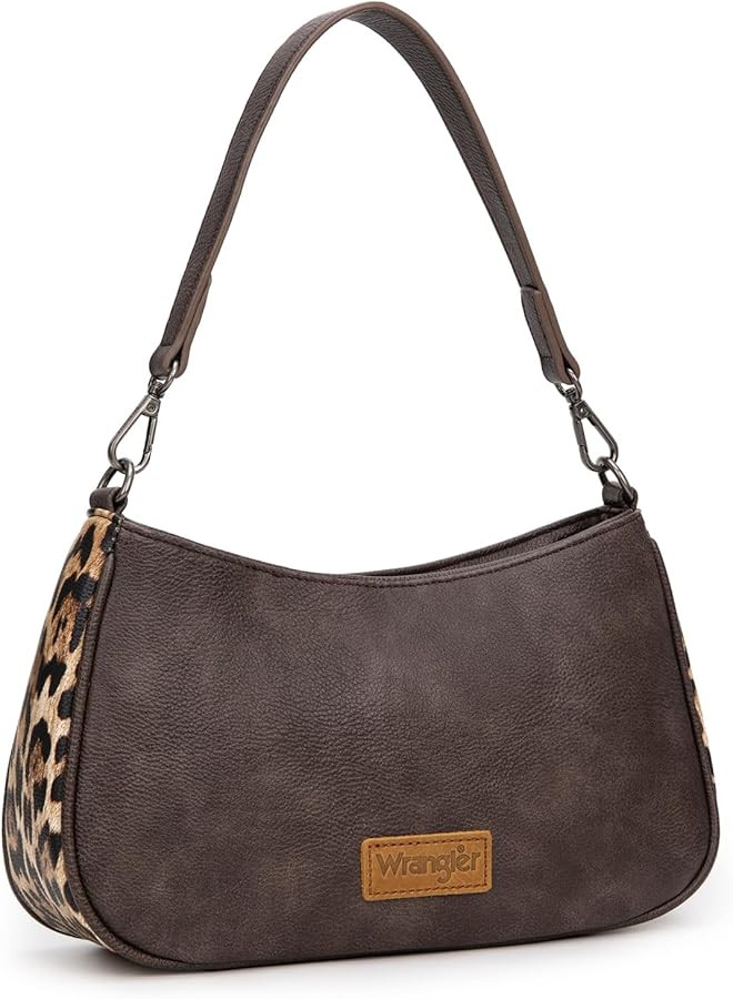 Wrangler Western Shoulder Bag for Women Small Purse Aztec Hobo Bag HandBag with Detachable Strap | Amazon (US)