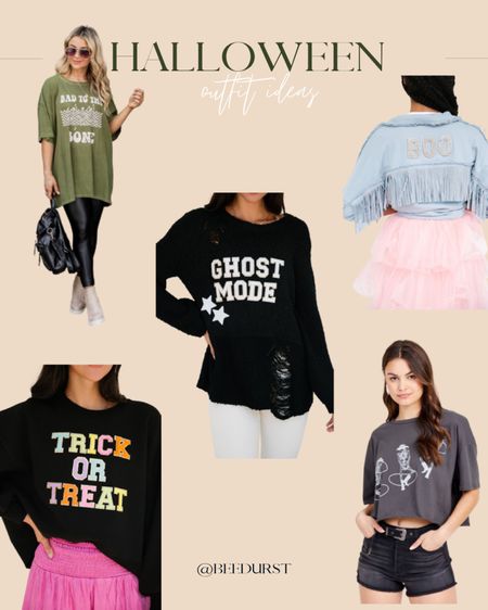 Halloween outfit ideas that aren’t a costume like this cute embroidered boo denim fringe jacket and embroidered sweaters for Halloween. 

#LTKHoliday #LTKstyletip #LTKHalloween