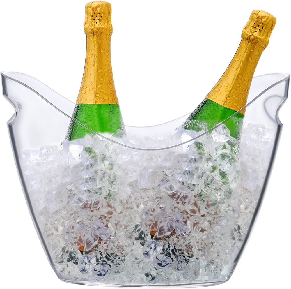 Ice Bucket Wine Bucket，Clear Acrylic 3.5 Liter Plastic Tub for Drinks and Parties, Food Grade, ... | Amazon (US)