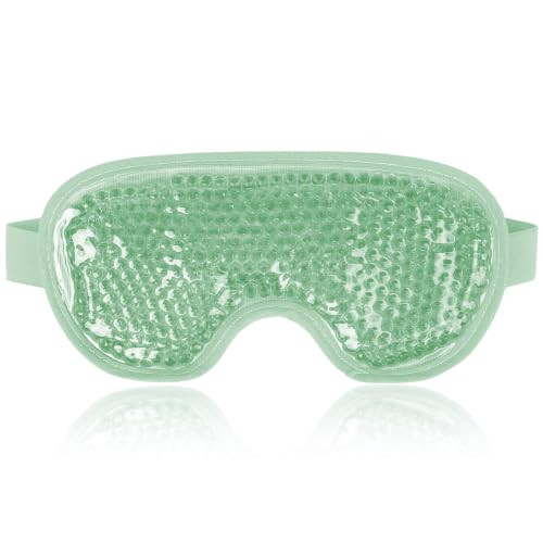NEWGO Cooling Eye Mask for Puffy Eyes, Cold Eye Mask Eye Ice Pack for After Eyes Surgery, Tension Stress Relief, Itchy Eyes, Headaches, Dark Circles - Blue (Green) | Amazon (US)
