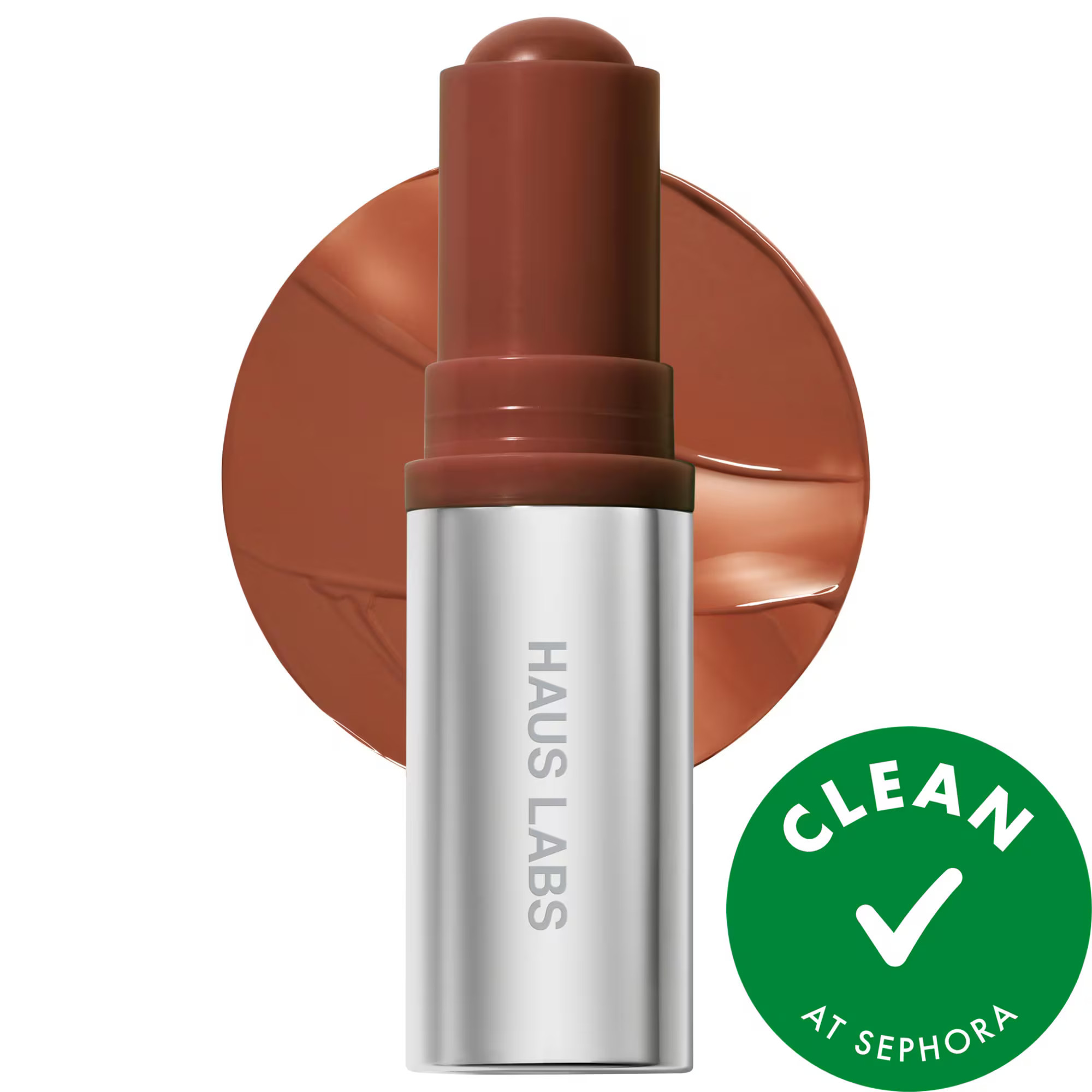 HAUS LABS BY LADY GAGA Color Fuse Longwear Hydrating Glassy Lip + Cheek Blush Balm Stick Glassy Cinnamon 0.18 oz/5 g | Sephora (US)