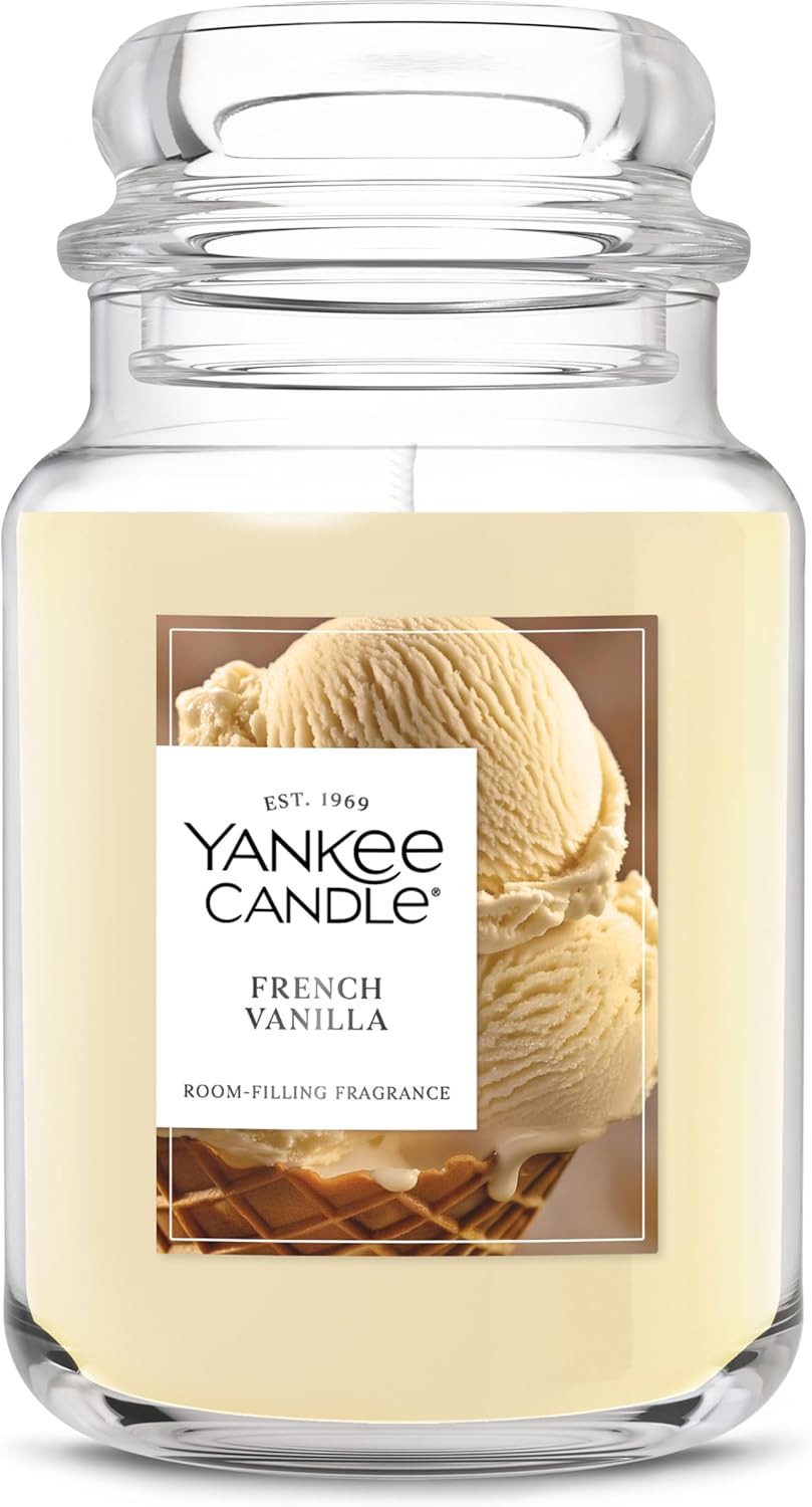 Yankee Candle French Vanilla Scented Candle, 22oz Large Jar with up to 150 Hour Burn Time, Giftab... | Amazon (US)