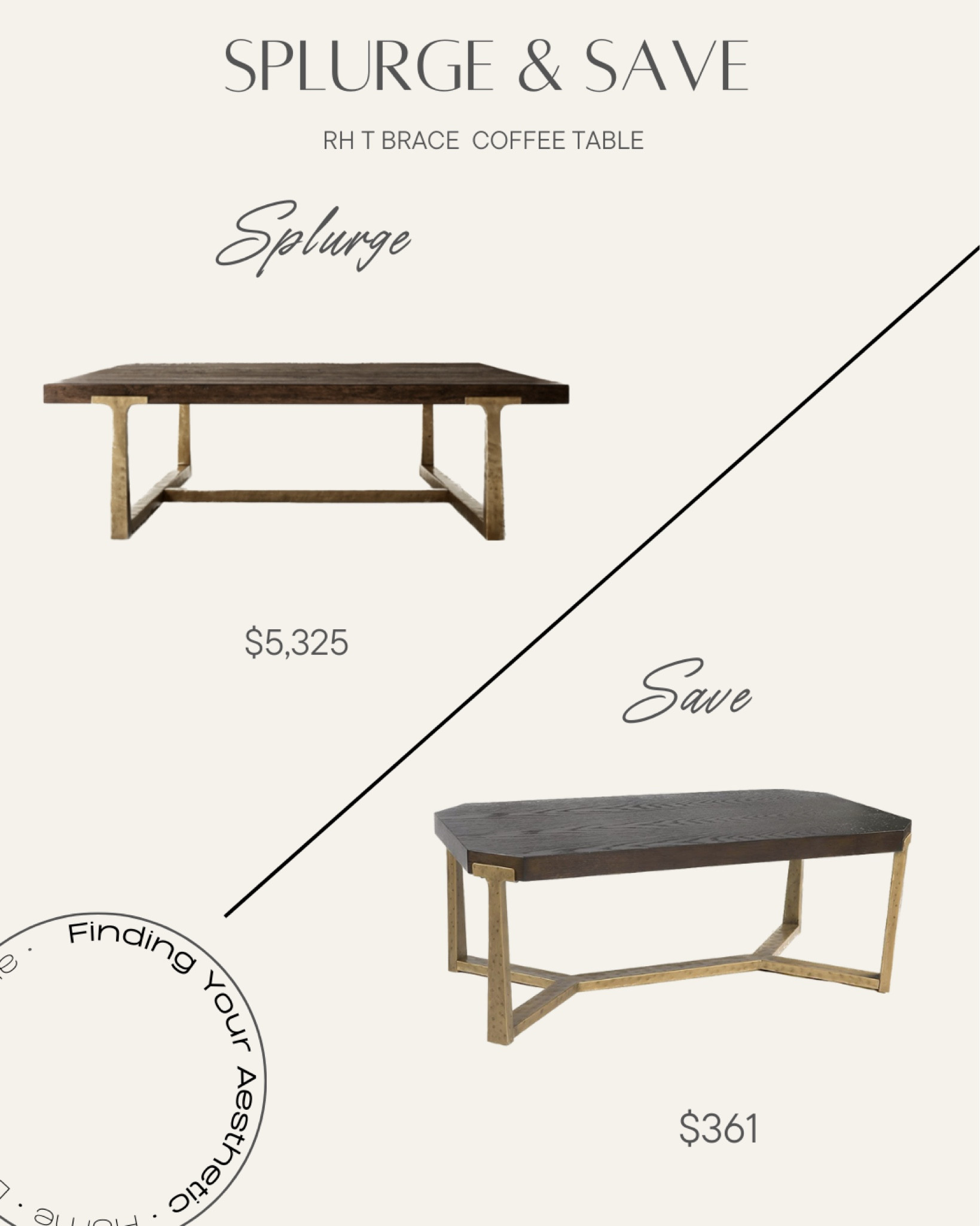 Restoration Hardware T Brace Collection look for less with this coffee table find 😍

RH inspired, coffee table brown oak, coffee table brass hardware, contemporary coffee table, designer inspired, designer dupe, Amazon home

#LTKFind #LTKhome