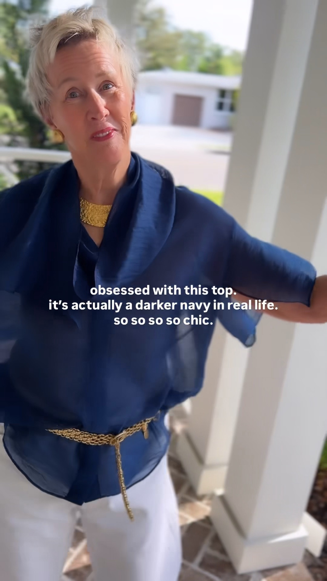 grandma ootd // zara top