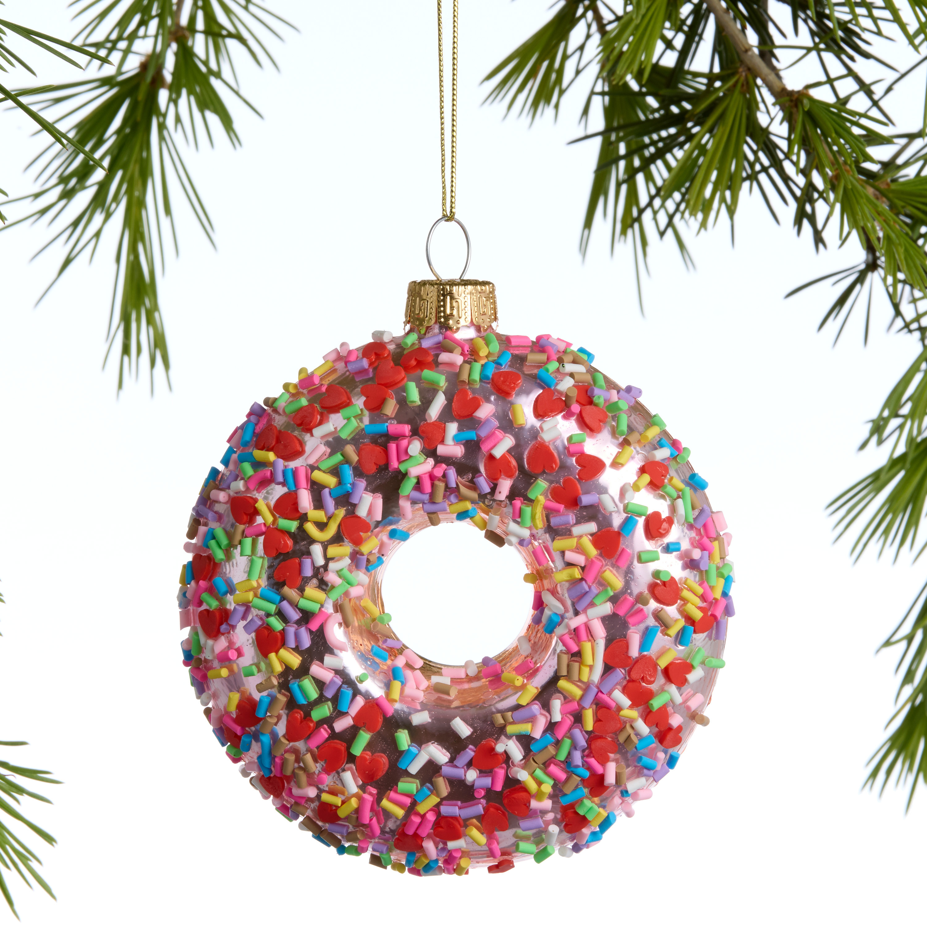 Glass Sprinkle Donut Ornament | World Market