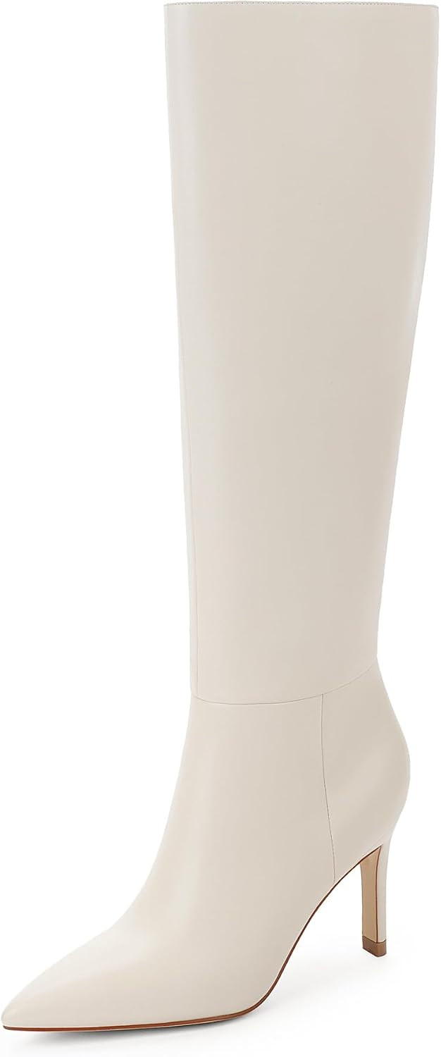 Knee High Boots Women Pointed Toe Stiletto Heel Tall Boots | Amazon (US)
