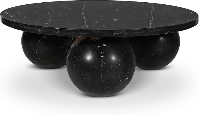 Meridian Furniture 264Black-CT Spherical Collection Art Deco Coffee Table with Genuine Marquino B... | Amazon (US)