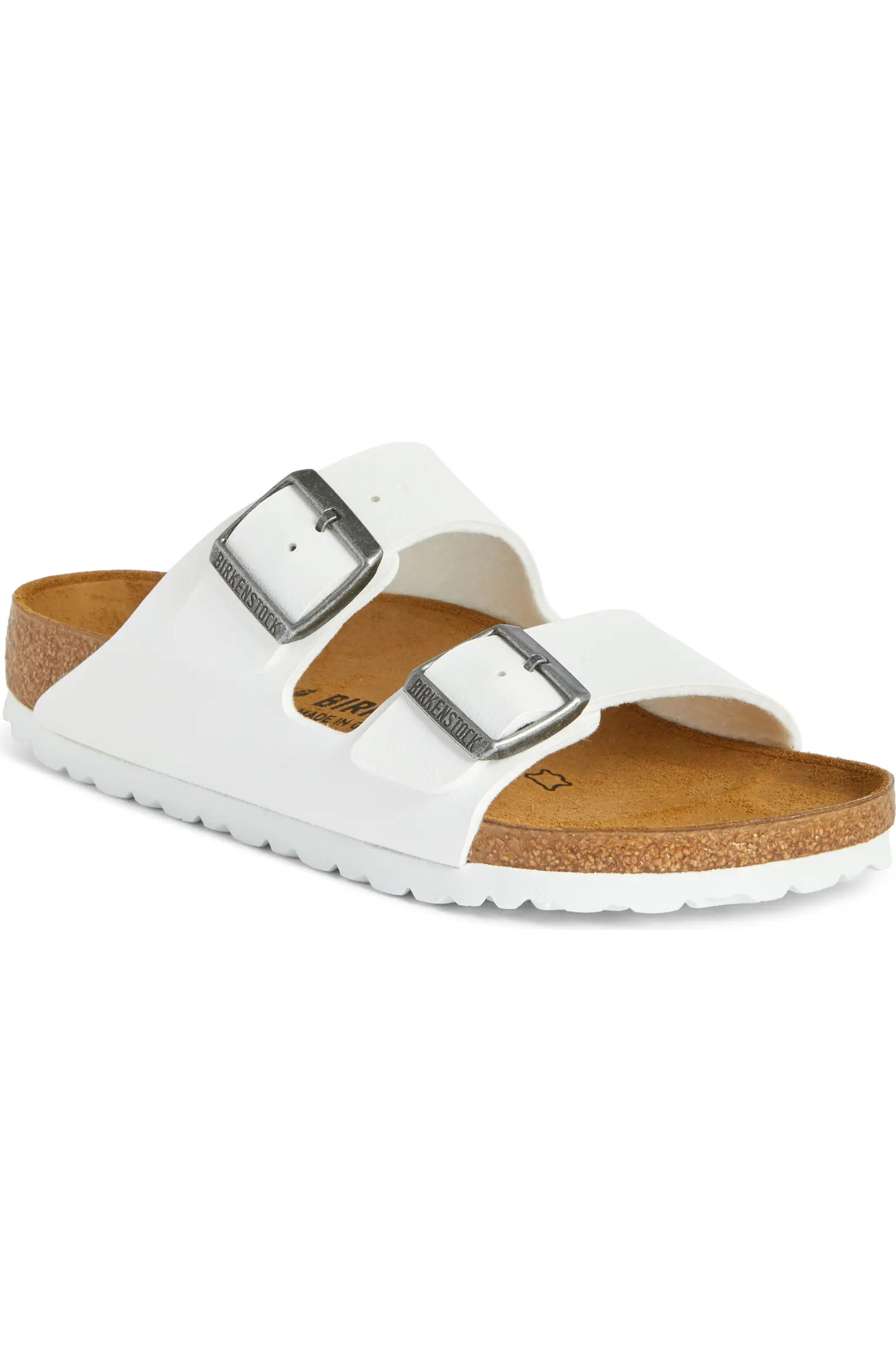 'Arizona' White Birko-Flor Sandal | Nordstrom