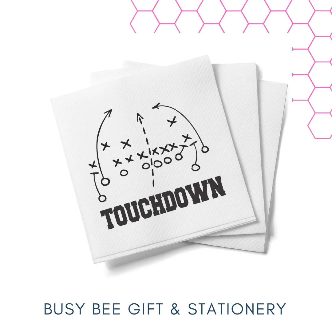 Touchdown Football Cocktail Napkins Set of 20 - Etsy | Etsy (US)