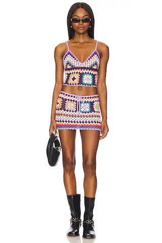 MORE TO COME Alcie Crochet Skirt Set in Multi from Revolve.com | Revolve Clothing (Global)