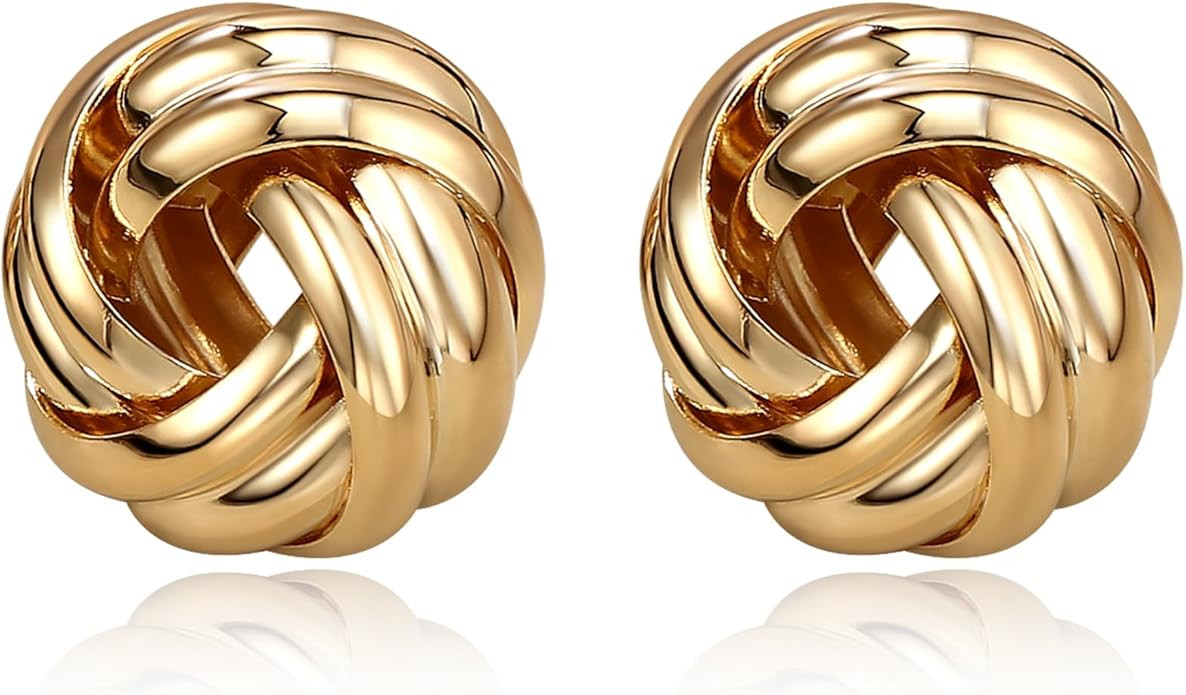 FANZE Gold Earrings Trendy, Chunky Earrings, Drop Stud Gold Statement Earrings, Big Earrings for ... | Amazon (US)