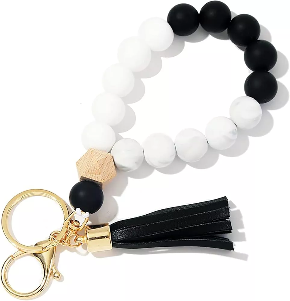 Coolcos Silicone Key Ring Bracelet for Women Portable Keychain