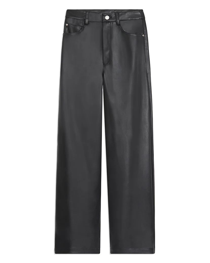 Vegan Leather High Rise Dad Pant | We Wore What