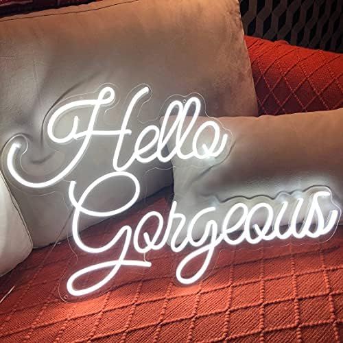 FARNEW Hello Gorgeous Neon Sign Light Wall Art Gifts,Neon Sign Wall Art,Neon Sign Wall Decorations B | Amazon (US)