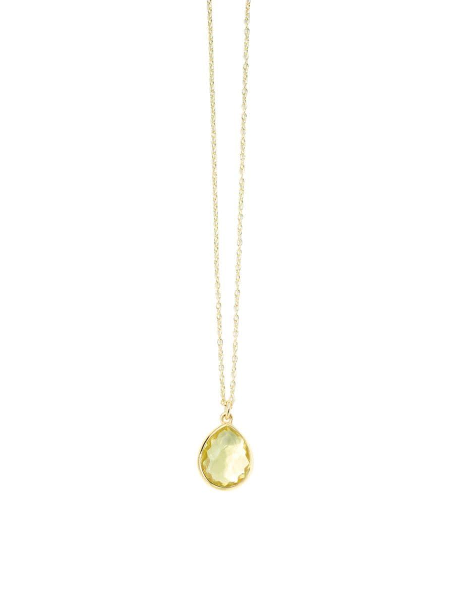 Rock Candy 18K Yellow Gold & Citrine Pendant Necklace | Saks Fifth Avenue