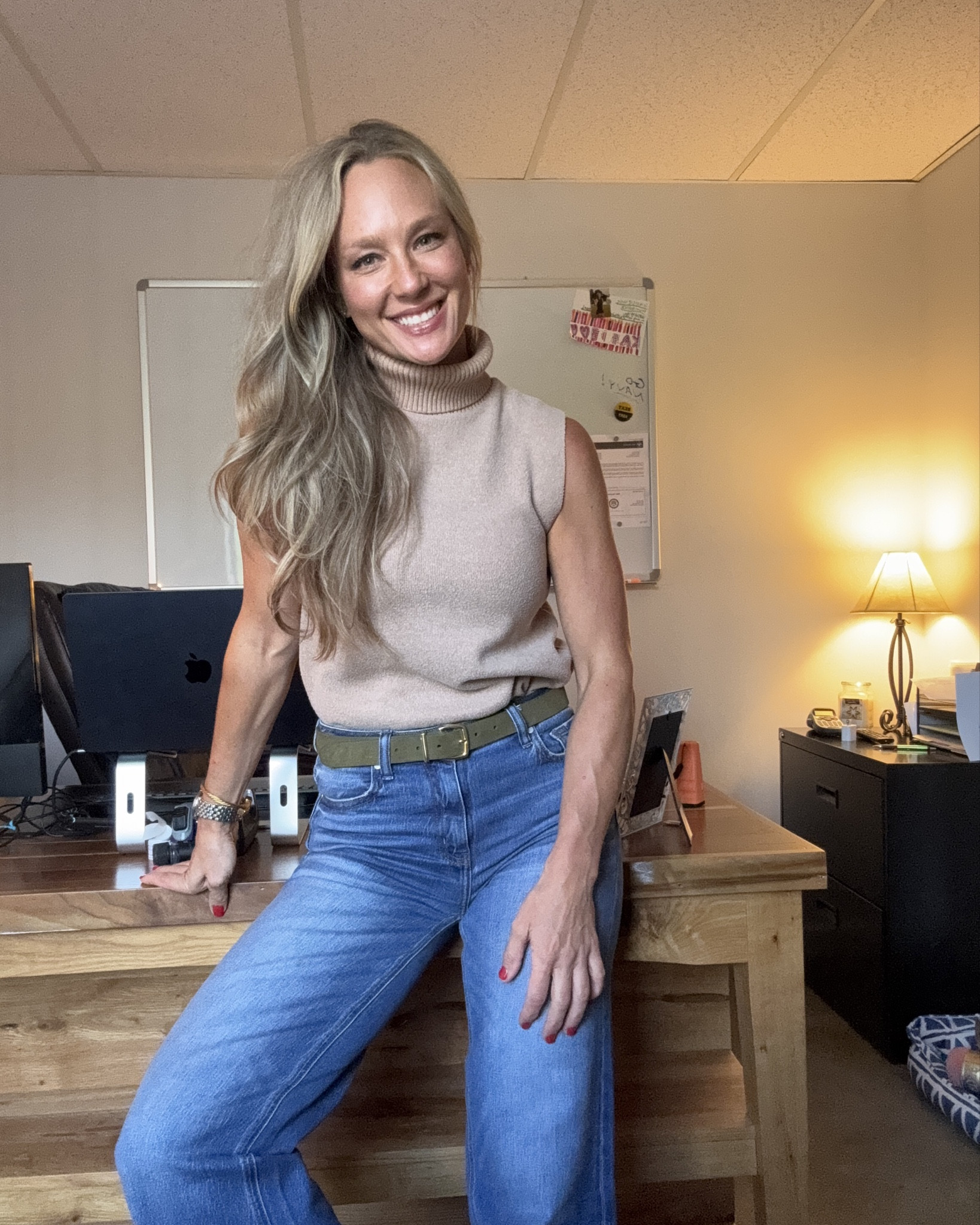 At work fit check… Filming the podcast cast today, so I’m actually dressed in regular clothes 😂

#LTKxMadewell #LTKOver40 #LTKFindsUnder100