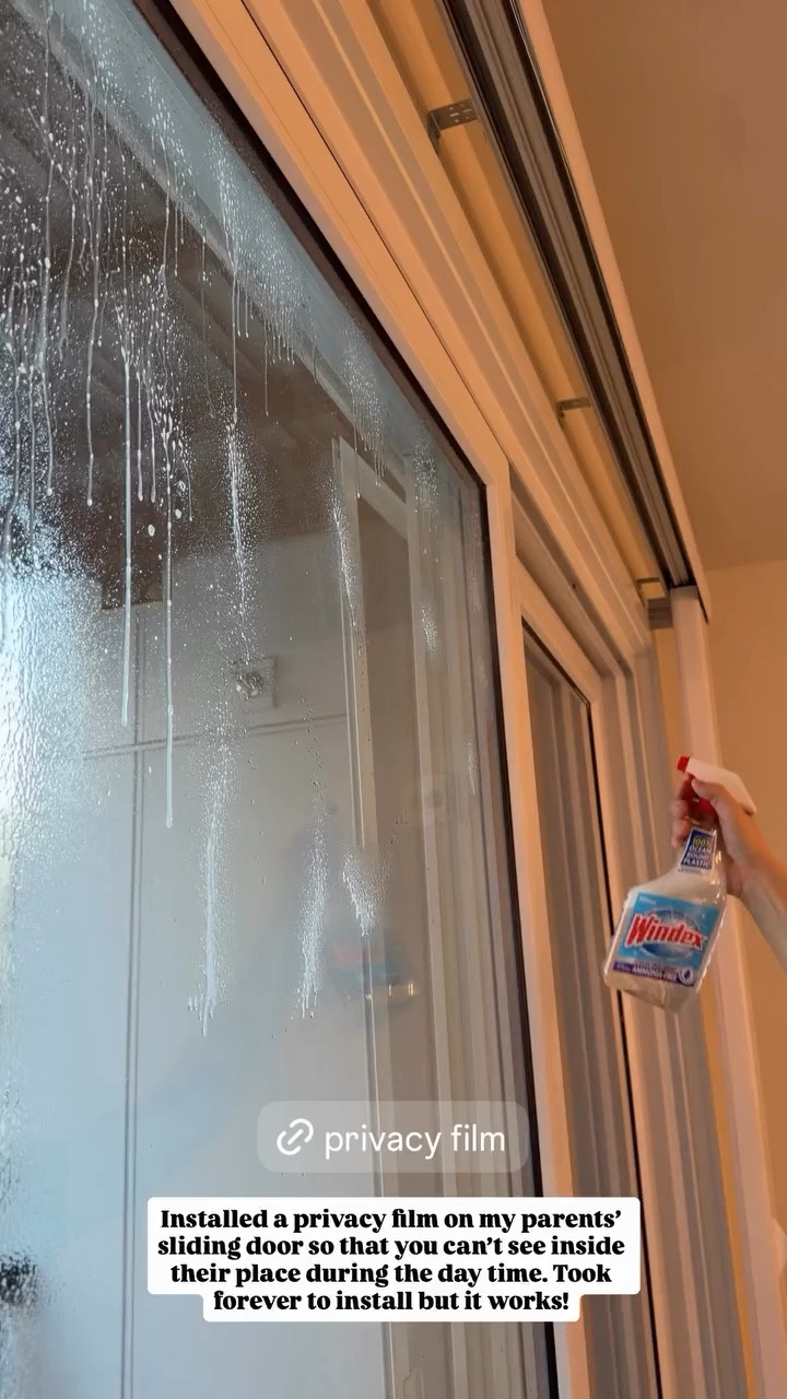 Privacy Film! Installed a privacy film on my parents' sliding door so that you can't see inside their place during the day time. Took forever to install but it works!

#LTKHome #LTKSeasonal