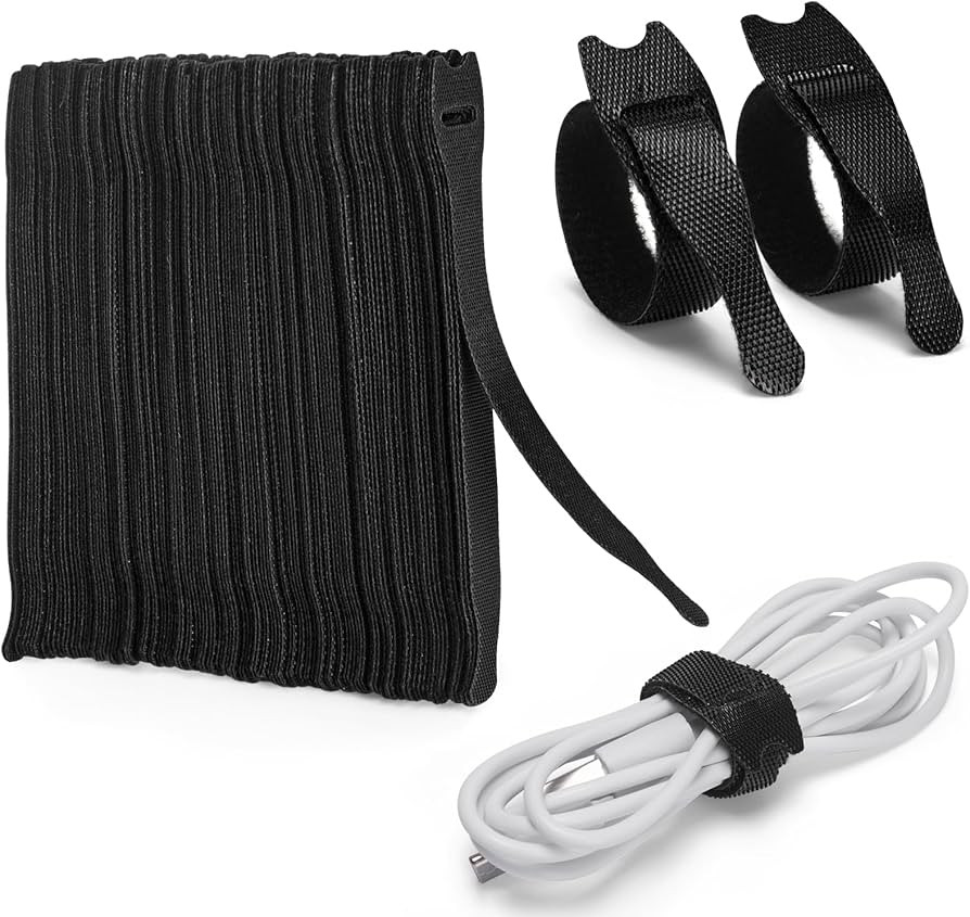 Zivacate 120 Stück Wiederverschließbare Kabelbinder aus Nylon – Klettband Kabelbänder für K... | Amazon (DE)