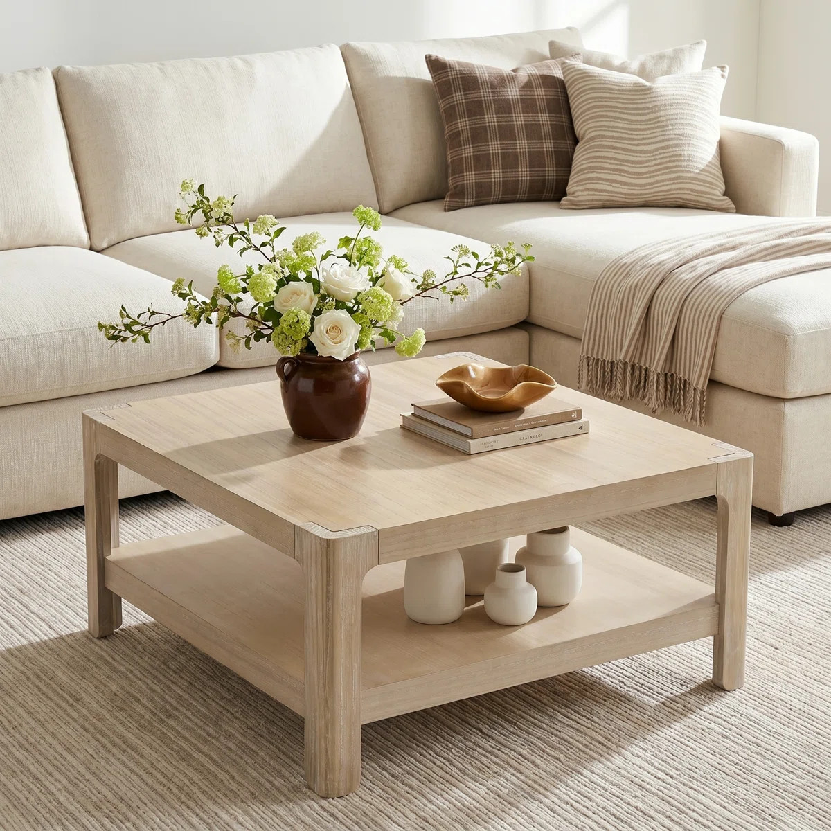 Catina Modern Farmhouse Coffee Table with Soft Rounded Silhouette | Wayfair North America