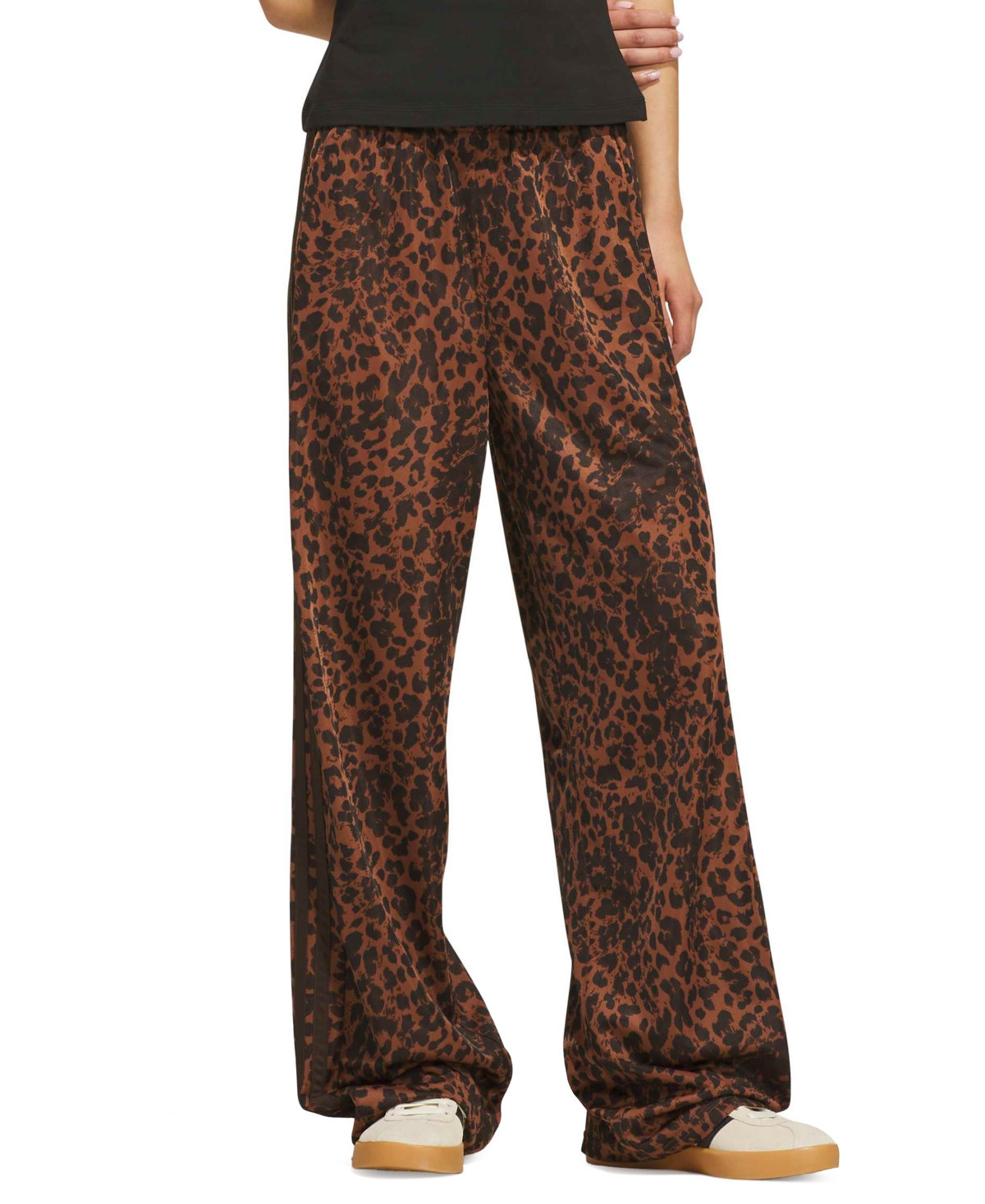 adidas Women's Dayready High-Rise Wide-Leg Leopard-Print Pants - Auco | Macy's