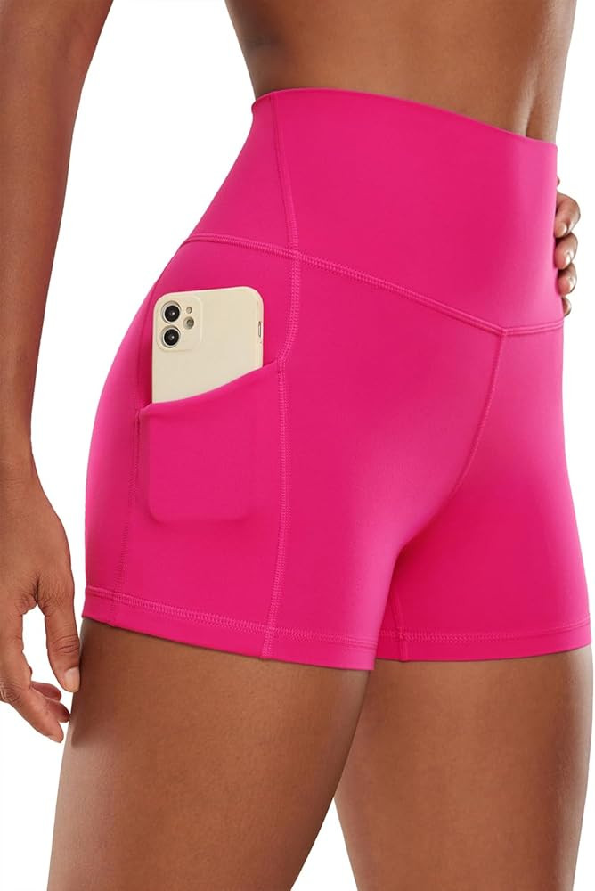 CRZ YOGA Womens Butterluxe Biker Shorts with Pockets 3'' / 5'' / 8'' - High Waisted Volleyball Wo... | Amazon (US)