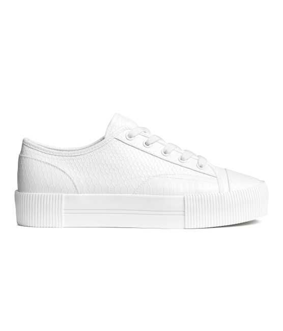 H&M - Platform Sneakers - White - Women | H&M (US)