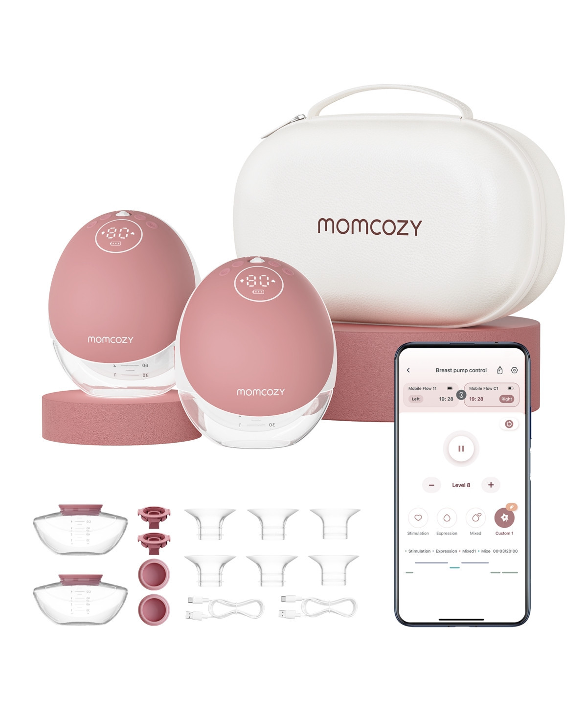 Momcozy Baby M9 wearable breast pump with smart app double | Macy's