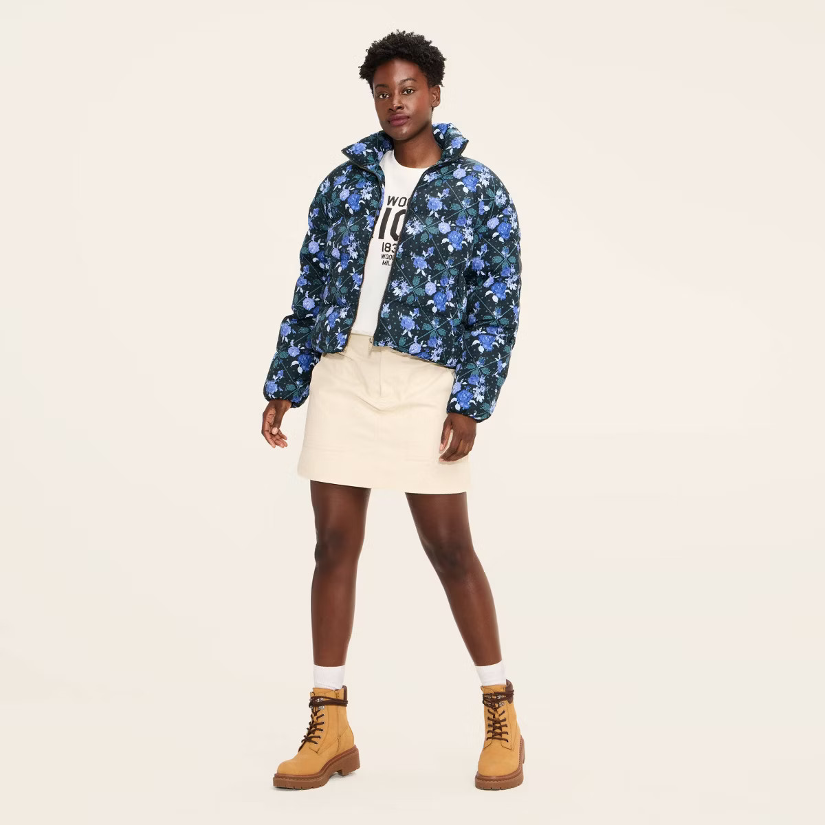 Women's Floral Puffer Jacket - Woolrich x Target Blue | Target